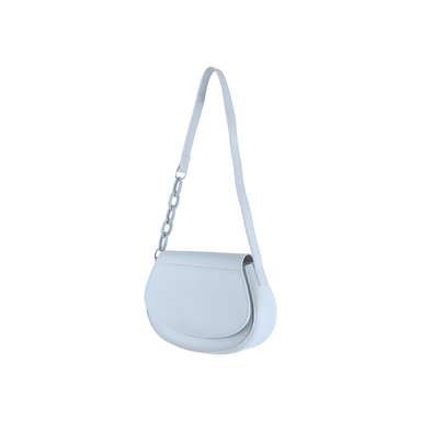 Bolso hobo miniso con solapa y correa con cadena azul -  Miniso