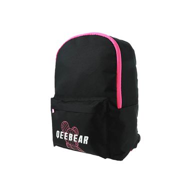 Mochila de moda miniso qee bear negro y rojo -  Qee Bear