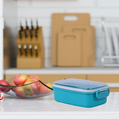 Taper de alimentos 460ml azul 17x10x6cm -  Miniso