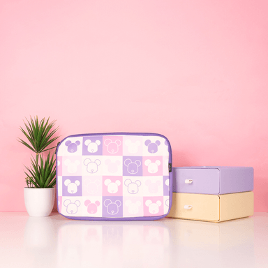 Funda para laptop miniso qee bear morado -  Qee Bear