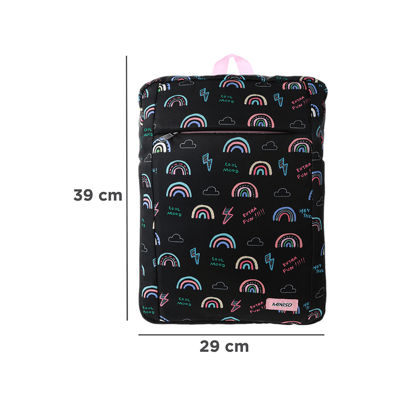 Mochila-rectangular-miniso-estampado-arco-ris-negro-Miniso-8-16284