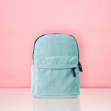 Mochila de moda miniso estilo preppy pana aqua -  Miniso