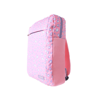 Mochila rectangular miniso estampado leopardo rosa y lila -  Miniso