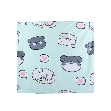 Manta colección kitten y puppy verde -  Miniso