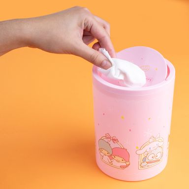 Tacho de basura de escritorio de colección de almacenamiento de personajes de sanrio rosa -  Sanrio