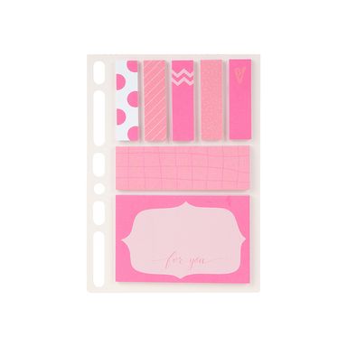 Post it set serie rosa 7x30 hojas 15.8cm miniso -  Miniso