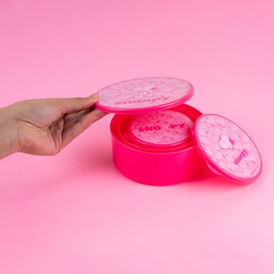 Taper de almacenamiento de alimentos snoopy collection 3 piezas rosa -  Snoopy