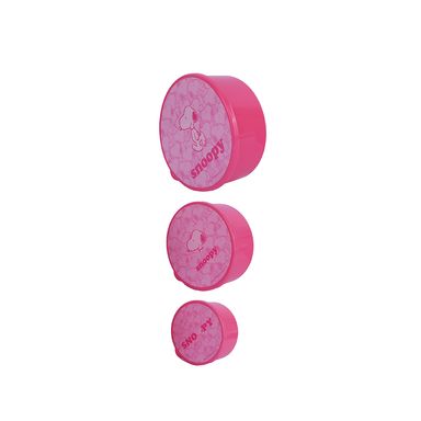 Taper de almacenamiento de alimentos snoopy collection 3 piezas rosa -  Snoopy