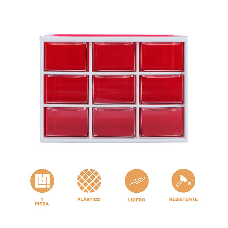 Organizador-de-pl-stico-gabinete-de-almacenamiento-de-9-cajones-barbie-collection-rosa-Barbie-3-17334
