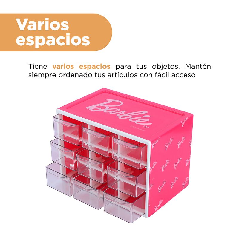 Organizador-de-pl-stico-gabinete-de-almacenamiento-de-9-cajones-barbie-collection-rosa-Barbie-5-17334