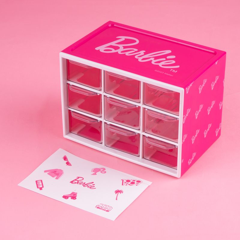 Organizador-de-pl-stico-gabinete-de-almacenamiento-de-9-cajones-barbie-collection-rosa-Barbie-6-17334