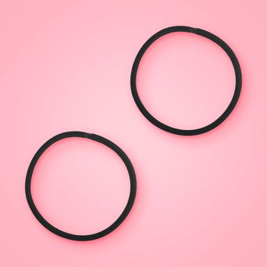 Paquete de ligas para el cabello en estuche plástico 40 pzas negro -  Miniso
