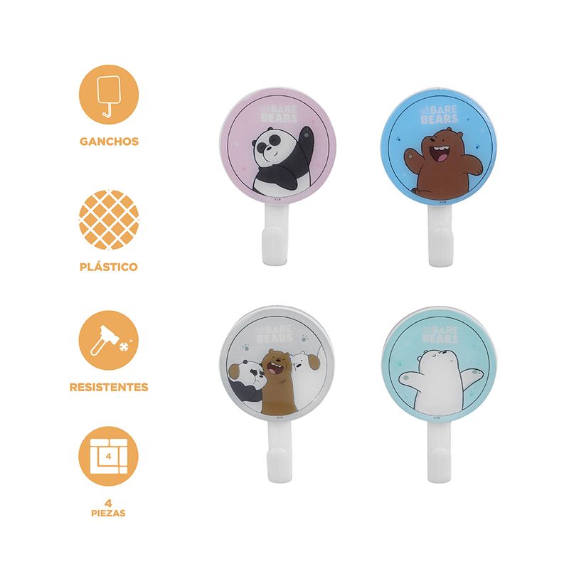 Ganchos-adhesivos-we-bare-bears-4-piezas-56x28cm-We-Bare-Bears-3-13115