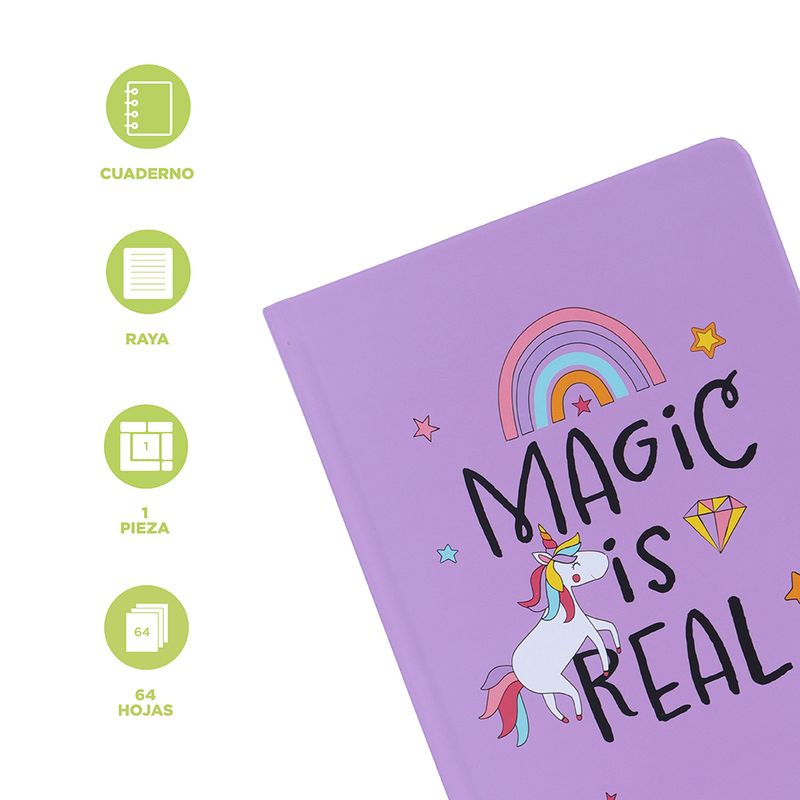 Libretas-y-cuadernos-de-tapa-dura-a5-64-hojas-p-ginas-en-blanco-21cm-x-14-5cm-serie-unicornio-Unicornio-3-16855
