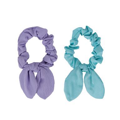 Set de donas para el cabello miniso orejitas aqua y morado 1 par -  Miniso