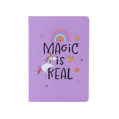 Libretas y cuadernos de tapa dura a5 64 hojas, páginas en blanco 21cm x 14.5cm serie unicornio -  Unicornio