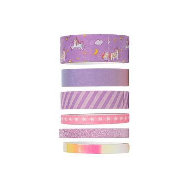 Adhesivo set de 6 rollos de cinta adhesiva 1.5cm serie unicornio -  Unicornio