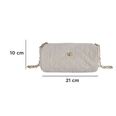 Bolso de moda miniso cilindro acolchado beige -  Miniso