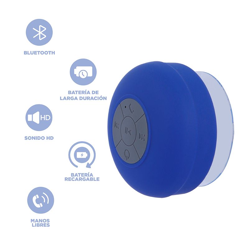 Mini altavoz Bluetooth resistente al agua con ventosa - Dealy