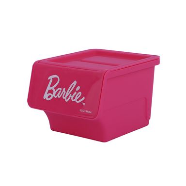 Organizador de plástico caja de almacenamiento de la colección barbie con apertura frontal rosa -  Barbie