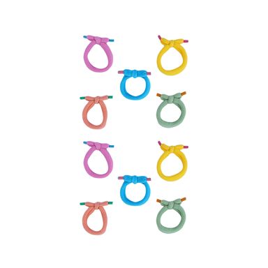 Paquete de ligas para el cabello miniso coloridas con nudo en estuche plástico 10 pzas -  Miniso