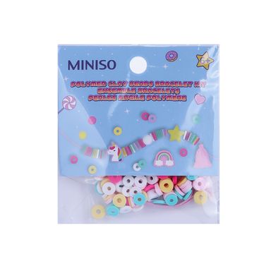 Set para jugar kit de pulsera de cuentas de arcilla polimérica unicorn series 8cm -  Miniso