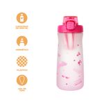 Tomatodo-de-pl-stico-barbie-collection-con-tapa-abatible-de-un-solo-toque-rosado-Barbie-3-17327