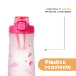 Tomatodo-de-pl-stico-barbie-collection-con-tapa-abatible-de-un-solo-toque-rosado-Barbie-6-17327