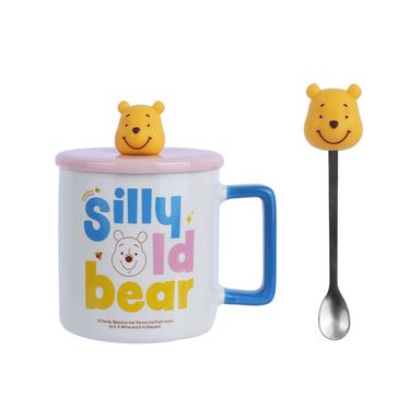 Taza de cerámica colección winnie the pooh con tapa y cuchara 425ml -  Disney