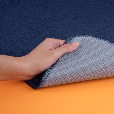 Tapete decorativo de felpa de color solido azul marino -  Miniso