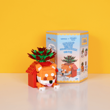 Bloques de construcción de 173 pzas de la naturaleza mini animales con flores shiba inu -  Miniso