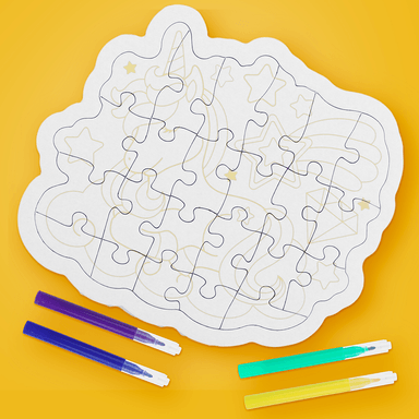 Rompecabezas para colorear de la serie unicornio 4 colores, 23 piezas 17cm miniso -  Miniso