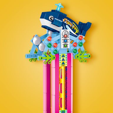 Bloques minicity parque de atracciones tower ride 659 pcs 15cm serie miniso -  Miniso