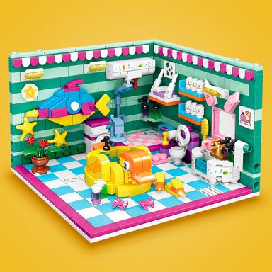 Bloques minicity casa baño 690 piezas 15cm serie miniso -  Miniso