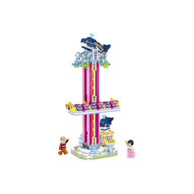 Bloques minicity parque de atracciones tower ride 659 pcs 15cm serie miniso -  Miniso