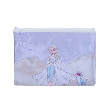 Cartuchera de disney morado, 20x14,5 cm  serie frozen -  Frozen