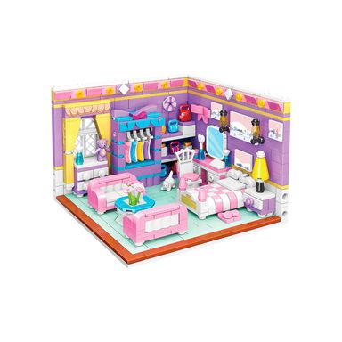 Bloques minicity casa dormitorio 591 piezas 15cm serie miniso -  Miniso