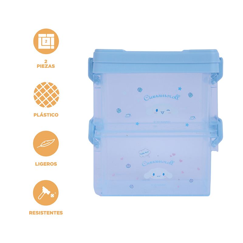 Organizador-de-pl-stico-cinnamoroll-buckle-series-doble-capa-azul-sanrio-Sanrio-3-17564