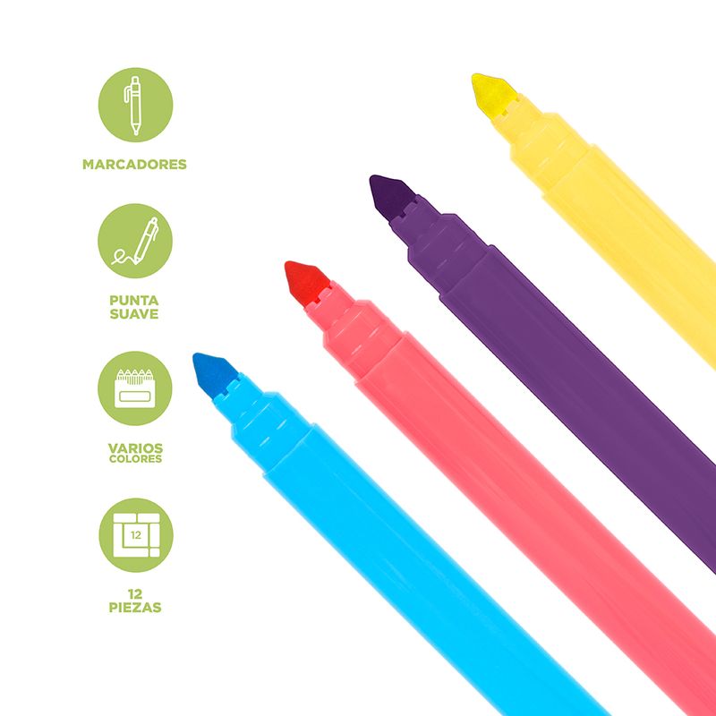 Plum-n-juego-de-rotuladores-rainbow-series-12-colores-16-5cm-Miniso-3-17652