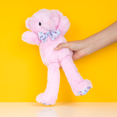 Peluche conejito moño floral purpura 30cm serie miniso -  Miniso