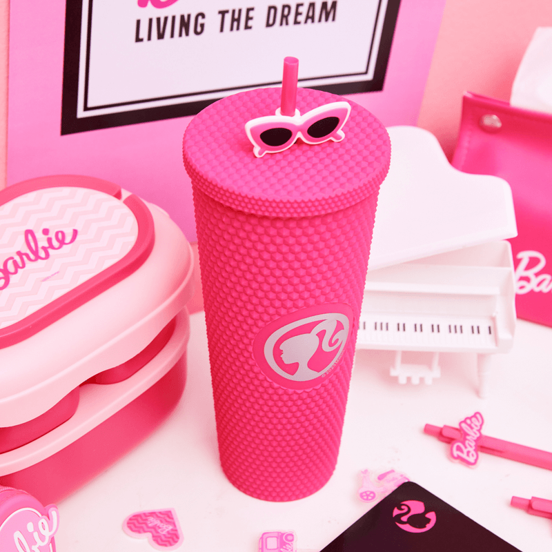 Vaso-de-pl-stico-antideslizante-barbie-collection-con-sorbete-700-ml-rosa-Barbie-2-18196
