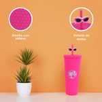Vaso-de-pl-stico-antideslizante-barbie-collection-con-sorbete-700-ml-rosa-Barbie-6-18196