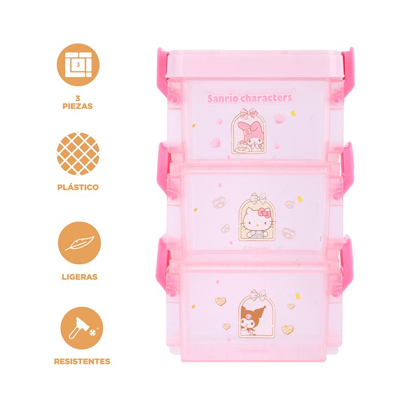 Organizador-de-pl-stico-de-personajes-de-sanrio-caja-de-almacenamiento-de-tres-capas-rosa-Sanrio-4-18511