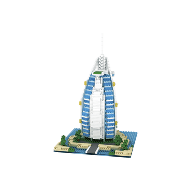 Bloques minicity burj al arab 1095 piezas 16cm x 16cm x 25cm serie miniso -  Miniso