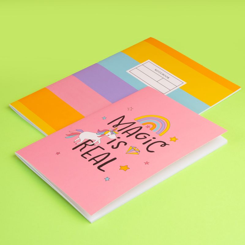 Libretas-y-cuadernos-a5-y-b5-set-2x28-hojas-21cm-x-14-8cm-serie-unicornio-Unicornio-4-16861