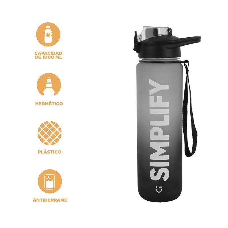 Tomatodo-de-pl-stico-serie-gradient-con-tapa-abatible-1000-ml-blanco-y-negro-Disney-3-18030