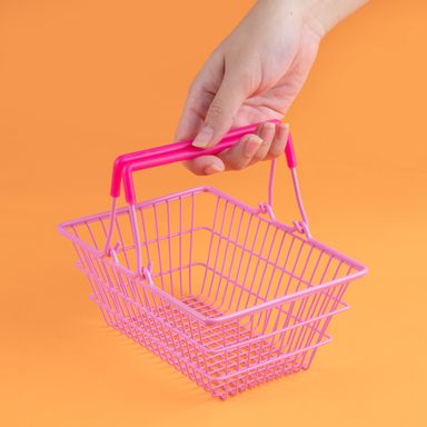 Organizadores de acero tipo cesta rosa -  Miniso