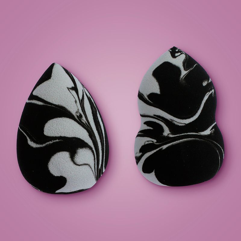 Set-de-esponjas-de-maquillaje-marmoleado-con-soporte-met-lico-black-white-series-Miniso-3-18401