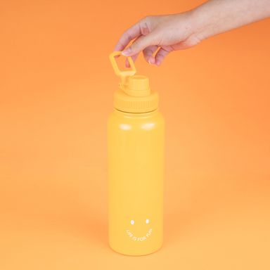 Tomatodo de acero inoxidable de mano de color solido 1400l amarillo -  Miniso