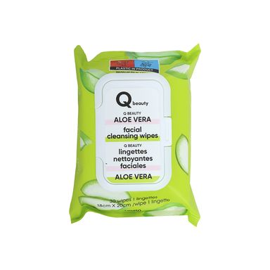 Q beauty toallitas limpiadoras faciales alóe vera 30 toallitas -  Miniso